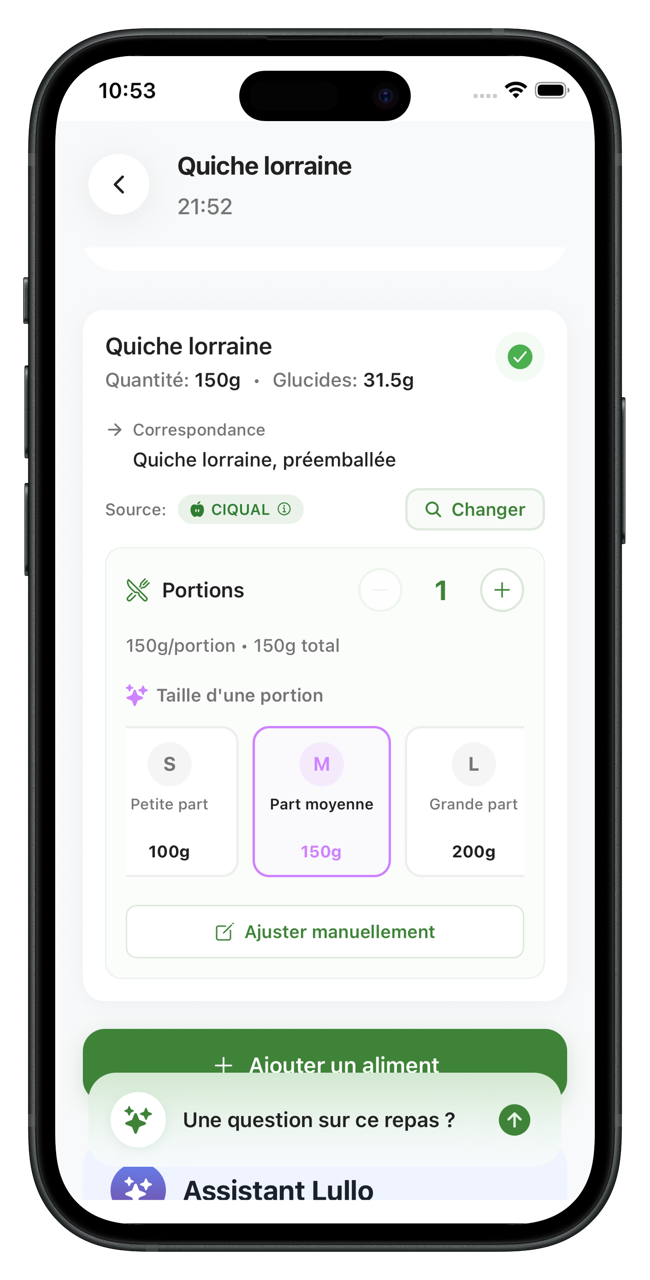 Portions intelligentes adaptées automatiquement à chaque aliment